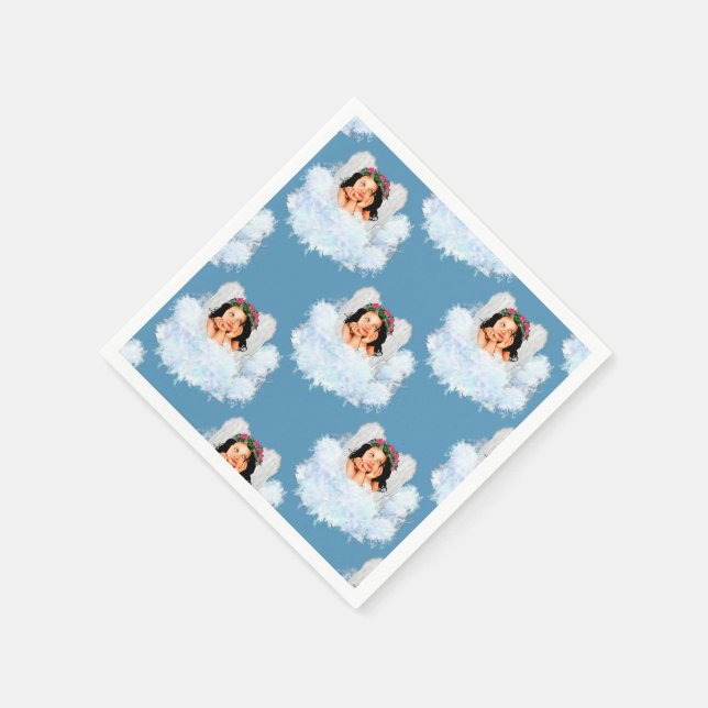 Guardanapo De Papel Anjo nas nuvens 3-Blue-PAPKINS (Canto)