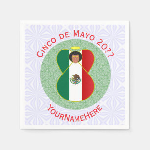 Guardanapo De Papel Anjo Personalizado do Cinco de Mayo Mexicano 