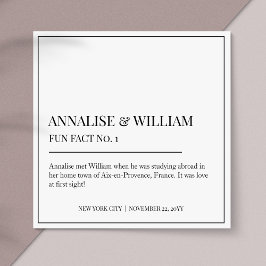 Guardanapo De Papel Annalise Simple Black White Fact 1 Casamento