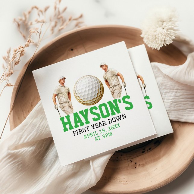 Guardanapo De Papel Ano Baixo, Golfe Ligado! Parte primeiro aniversari (Criador carregado)