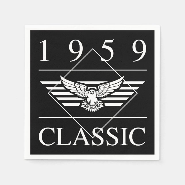 Guardanapo De Papel Ano Clássico de Nascimento de 1959 (Frente)