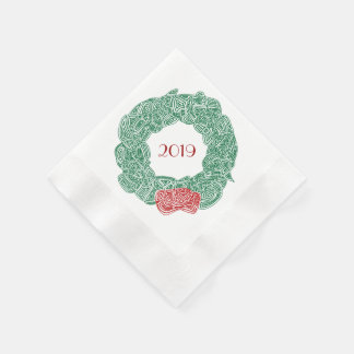 Guardanapo De Papel Ano da Terra do Natal Moderno