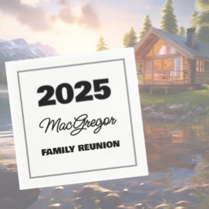 Guardanapo De Papel Ano do Nome da Reunião Familiar