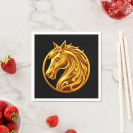 Guardanapo De Papel Ano Novo Chinês 2026 - Cavalo Dourado