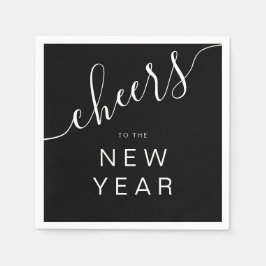 Guardanapo De Papel Ano Novo do Elegante Script