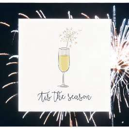 Guardanapo De Papel Anos novos de fretador de champanhe