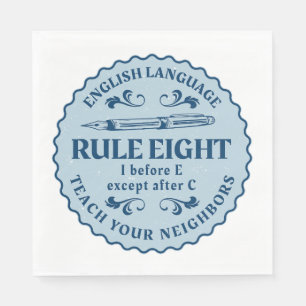 Guardanapo De Papel Antes de E exceto depois de C Regra Engraçado