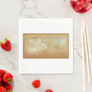 Guardanapo De Papel Antigo Mapa Napkins