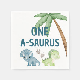 Guardanapo De Papel Antilhas de primeiro aniversario One-A-Saurus
