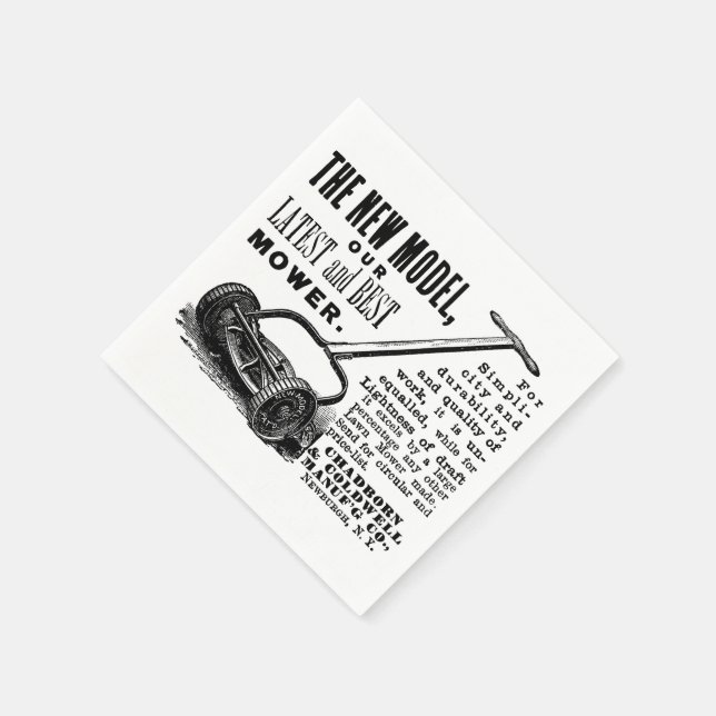 Guardanapo De Papel Anúncio de cortador de relva de safra (Canto)