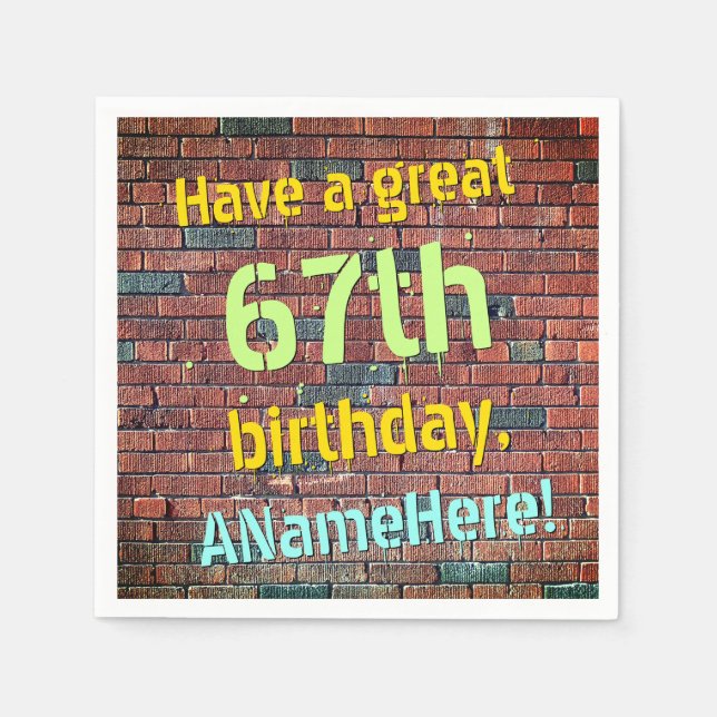 Guardanapo De Papel Aparência, 67º Aniversário Papel Nápoles (Frente)