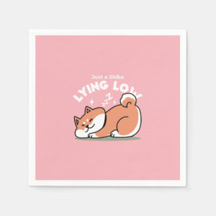 Guardanapo De Papel Apenas um Shiba Mente Baixo: Design de Shiba Inu C