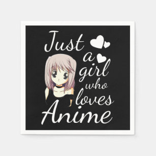 Guardanapo De Papel apenas uma garota que adora anime um cosplay fofo