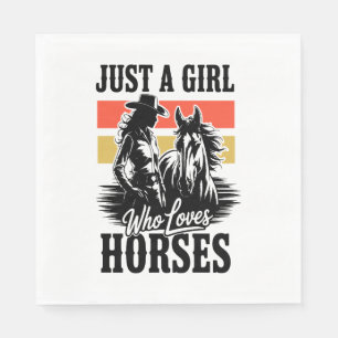 Guardanapo De Papel Apenas uma garota que ama cavalos (3)