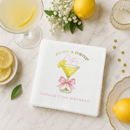 Guardanapo De Papel Apenas uma Gota Mais Velha Lemon Drop Laço Rosa An