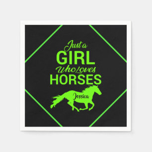 Guardanapo De Papel Apenas Uma Menina Que Ama Cavalos Personalizados