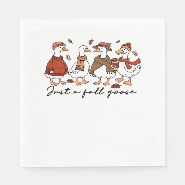 Guardanapo De Papel Apenas uma T-Shirt Clássica de Ganso Queda (Frente)