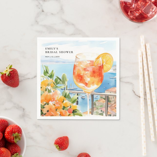 Guardanapo De Papel Aperol Spritz Amalfi Chá de Noiva (Insitu)