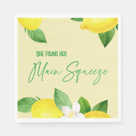 Guardanapo De Papel Aperto Principal Elegante Limão Amarelo Cítrico Ch