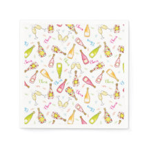 aplausos champanhe flautas festas Papel Napkin
