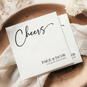 Guardanapo De Papel Aplausos Clássico Casamento Mínimo Moderno e Minim
