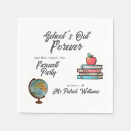 Guardanapo De Papel Aposentação de Professores Clássico Nostálgico Col