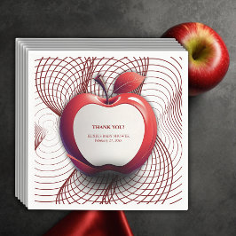 Guardanapo De Papel Apple 3D do nosso Chá de fraldas Geométrico