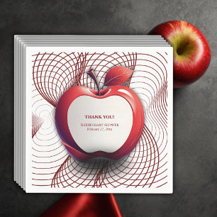 Guardanapo De Papel Apple 3D do nosso Chá de fraldas Geométrico