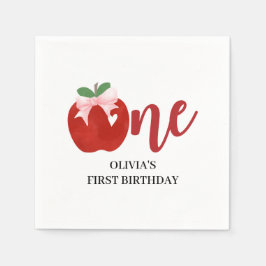 Guardanapo De Papel Apple do nosso aniversário de arco rosa