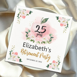 Guardanapo De Papel Apple Floral Teacher Retirement Party