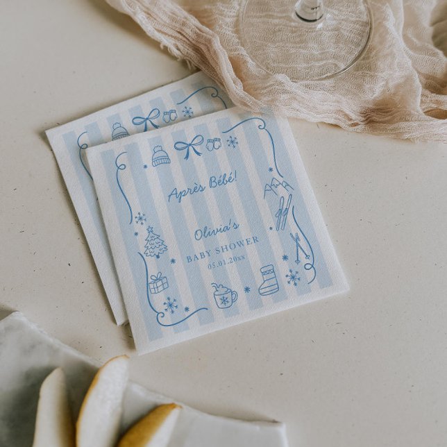 Guardanapo De Papel Après Bébé Winter Baby Shower (Criador carregado)