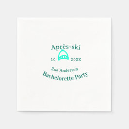 Guardanapo De Papel Après-ski bachelorette party turquoise hat name da