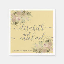 Aquarela amarela suave boho floral trendy