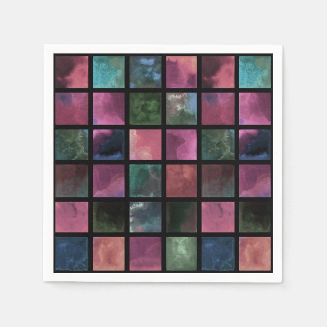 Guardanapo De Papel Aquarela, azulejo (Frente)