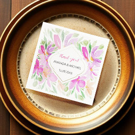 Guardanapo De Papel Aquarela Boho Lilás Floral Country Moderno