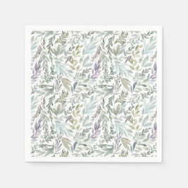 Guardanapo De Papel Aquarela Botânica Elegante