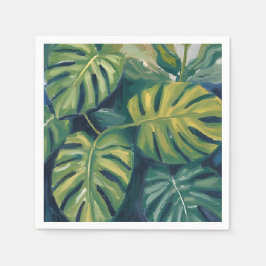 Guardanapo De Papel Aquarela Botânica Folhas de Monstera