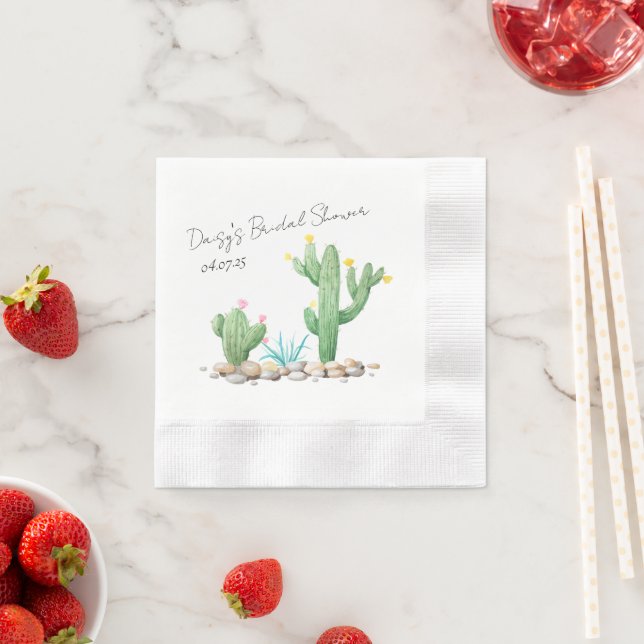 Guardanapo De Papel Aquarela Cactus (Insitu)