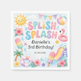 Guardanapo De Papel Aquarela Caprichosa Espalha Esparrama Aniversário