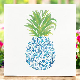 Guardanapo De Papel Aquarela Chinoiserie Abacaxi Festa Préppy