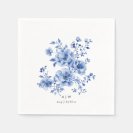 Guardanapo De Papel Aquarela Chinoiserie floral