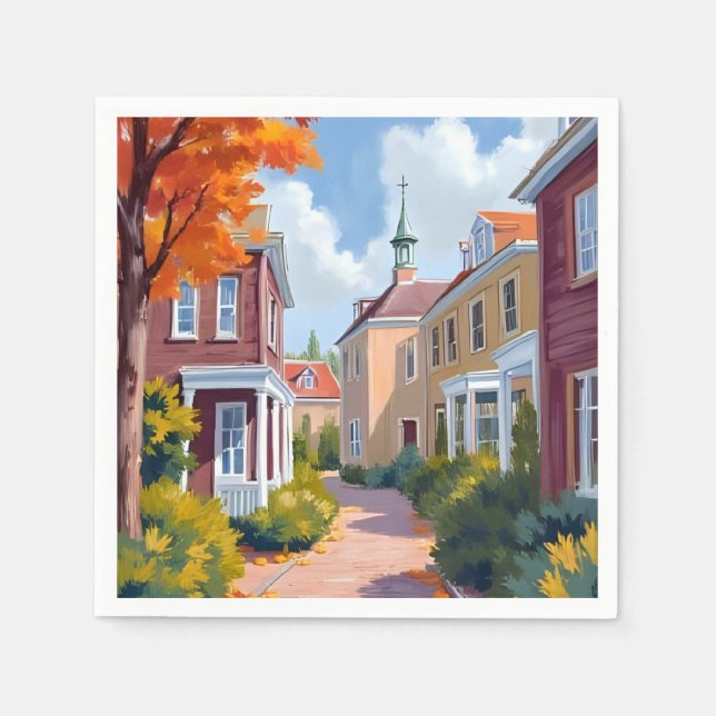 Guardanapo De Papel Aquarela de Newport Rhode Island (Frente)
