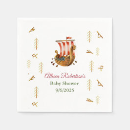 Guardanapo De Papel Aquarela É um Chá de fraldas do partido Boy Viking