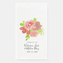 Aquarela Floral Rosa Bege Rosa Velho Folha Casamen