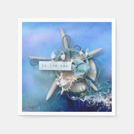 Guardanapo De Papel Aquarela Náutica Ao Mar