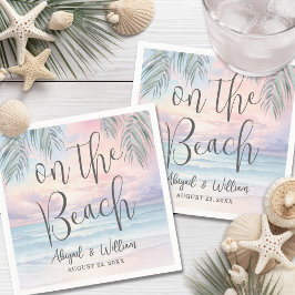Guardanapo De Papel Aquarela No Casamento na Praia