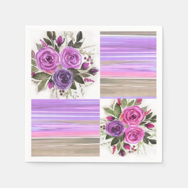 Guardanapo De Papel Aquarela. Patchwork. (Frente)