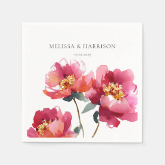 Guardanapo De Papel Aquarela Peach Peony