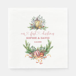 Guardanapo De Papel Aquarela Pine Nossa Caligrafia De Natal De 1rua