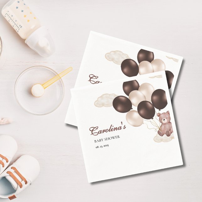 Guardanapo De Papel Aquarela podemos esperar chá de fraldas (Criador carregado)